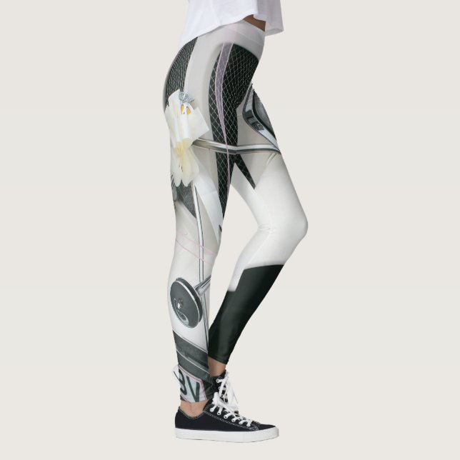 Weißes Oldsmobile-Design Leggings (Rechts)