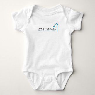 Weißes Onzie, Logo mit Slogan in der Front Baby Strampler