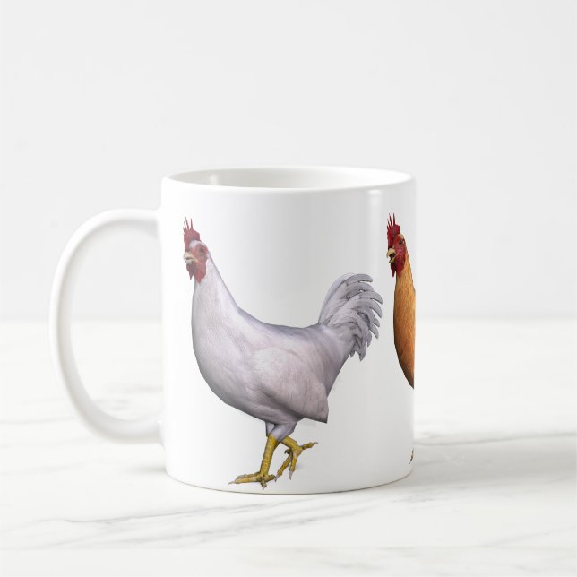 Weißes Orange und Schwarz Tasse (Links)