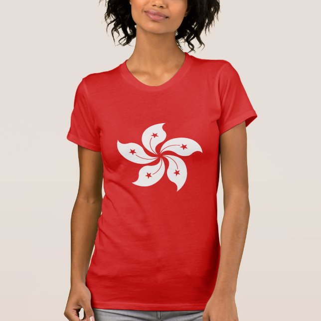 Weißes Orchideen-Symbol Hong Kongs T-Shirt (Vorderseite)