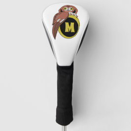 Weißes Owl Monogramm Golf Headcover