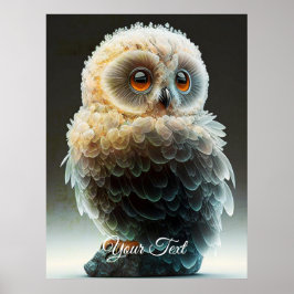 Weißes Owlet. Poster