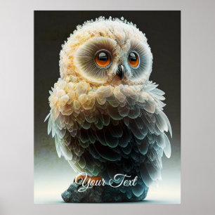 Weißes Owlet. Poster