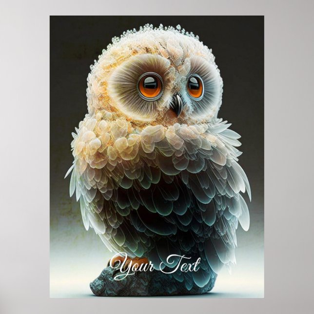 Weißes Owlet. Poster (Vorne)