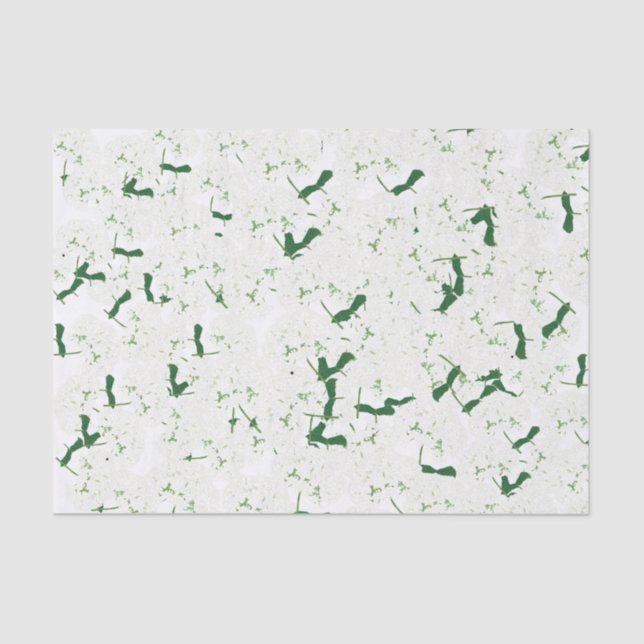 Weißes Papier aus Hydrangeas (Vorderseite)