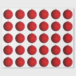 Weißes Papier für Rot-Ornament Geschenkpapier