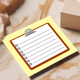 Weißes Papier in der Zwischenablage 3" x 3" Post-it Klebezettel