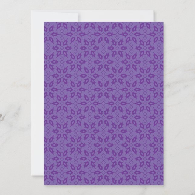 Weißes Papier mit wiederholendem Muster Einladung (Vorderseite)