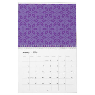 Weißes Papier mit wiederholendem Muster Kalender