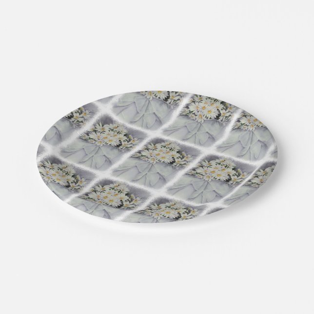 WEISSES PAPPTELLER (Schrägansicht)