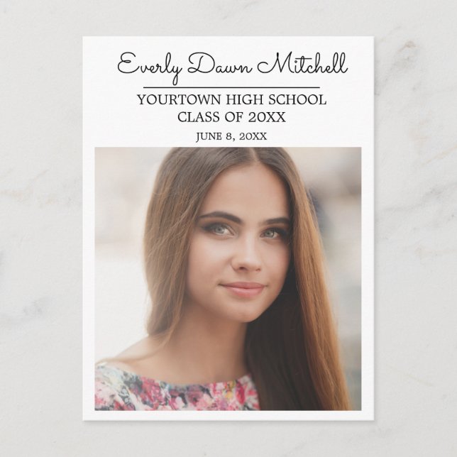 Weißes Party / Open House Foto Postkarte (Vorderseite)