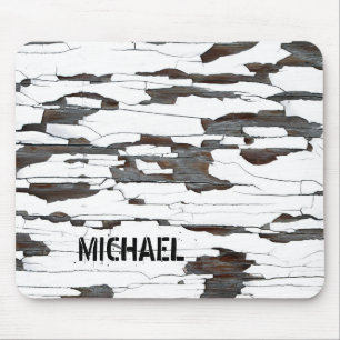 Weißes Peeling - Anpassbar Mousepad