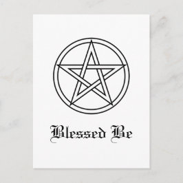 Weißes Pentagramm Postkarte