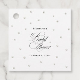 Weißes Perlen-Brautparty Geschenkanhänger