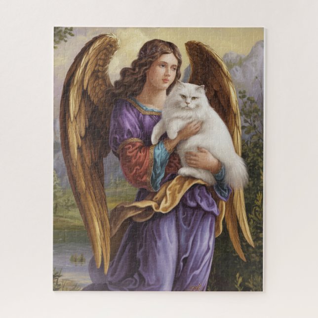 Weißes Perserpuzzle und Angel Jigsaw Puzzle (Vertikal)