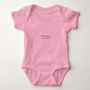 Weißes Personalisiertes – Ihr Logo & Text hier Baby Strampler