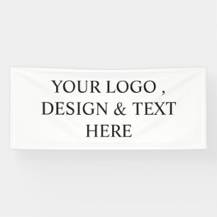 Weißes Personalisiertes – Ihr Logo & Text hier Banner