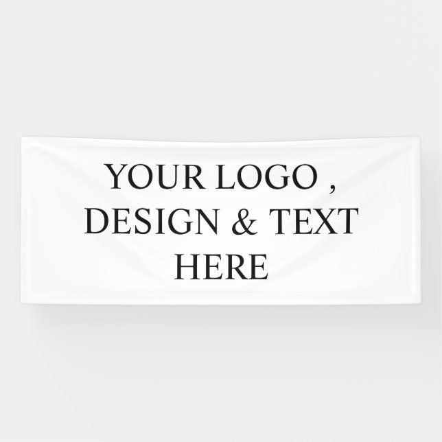 Weißes Personalisiertes – Ihr Logo & Text hier  Banner (Horizontal)