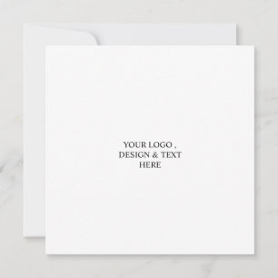 Weißes Personalisiertes – Ihr Logo & Text hier  Mitteilungskarte