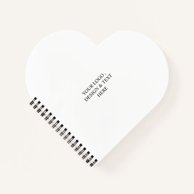 Weißes Personalisiertes – Ihr Logo & Text hier  Notizbuch (Vorderseite)
