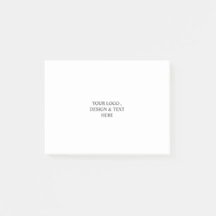 Weißes Personalisiertes – Ihr Logo & Text hier Post-it Klebezettel