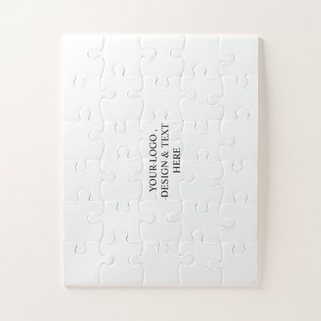 Weißes Personalisiertes – Ihr Logo & Text hier  Puzzle (Vertikal)