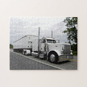 Weißes Peterbilt 379 Puzzlespiel Puzzle