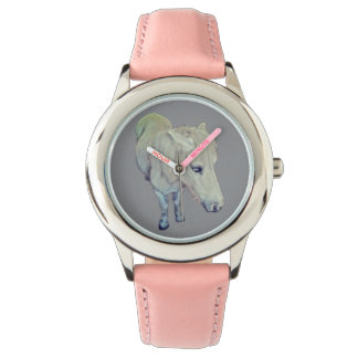 Weißes Pferd Armbanduhr
