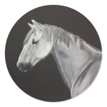 Weißes Pferd-Aufkleber