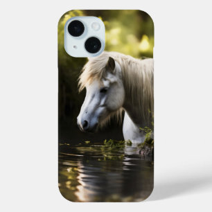 Weißes Pferd im Teich Case-Mate iPhone Hülle