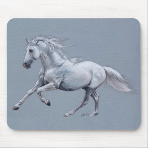 Weißes Pferd Mousepad