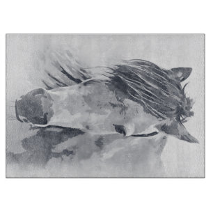 Weißes Pferd Schneidebrett