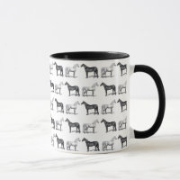 Weißes Pferd/schwarzes Pferd