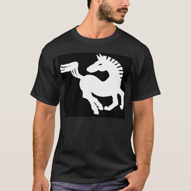 Weißes Pferd T-Shirt (Vorderseite)
