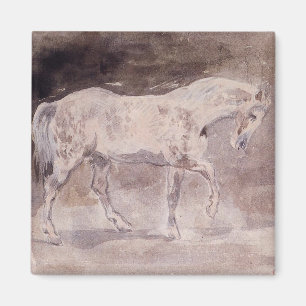 Weißes Pferd (von Eugene Delacroix) Magnet