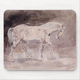 Weißes Pferd (von Eugene Delacroix) Mousepad