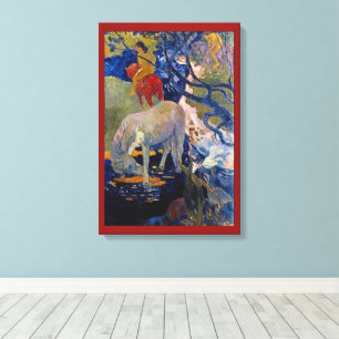 Weisses Pferd von Paul Gauguin, Vintage Fine Art Leinwanddruck