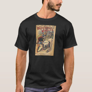 Weißes Pferd - Western-billiger Roman - Vintag T-Shirt