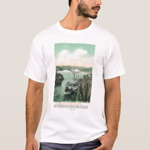Weißes Pferdedampfer T-Shirt