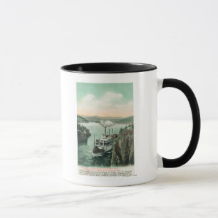 Weißes Pferdedampfer Tasse