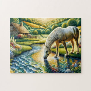 Weißes Pferdegut Puzzle