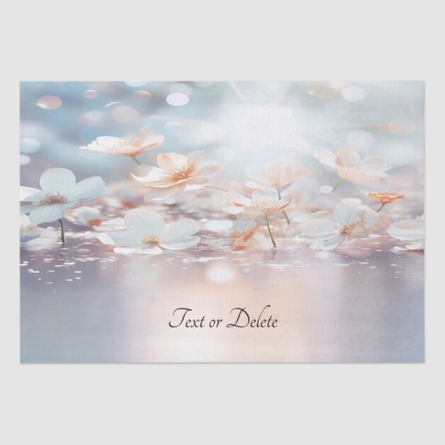 Weißes Pfirsichfarben Seidenpapier (Vorderseite)