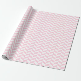 Weißes Pink-weißes Herringbone-Umhüllungspapier Geschenkpapier