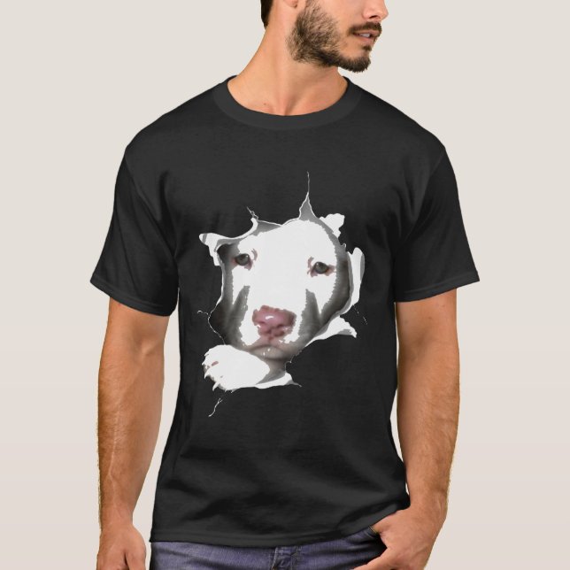 Weißes Pitbulbass Inside - Neu T-Shirt (Vorderseite)