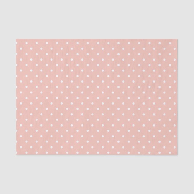 Weißes Polka-Dot-Papierpapier Seidenpapier (Vorderseite)