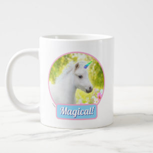 Weißes Pony Einhorn Jumbo-Tasse