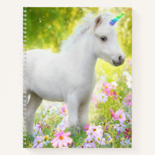 Weißes Pony Einhorn Notizbuch