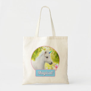 Weißes Pony Einhorn Tragetasche