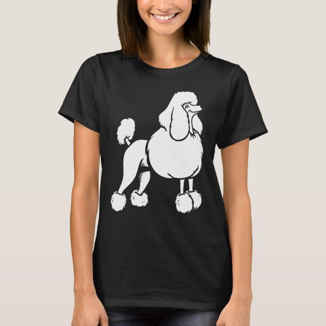 weißes Pooddesign T-Shirt (Vorderseite)