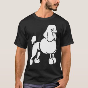weißes Pooddesign T-Shirt